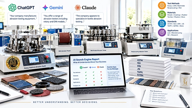 AI Search Engine Report for Abrasion Testing Machines Manufacturing