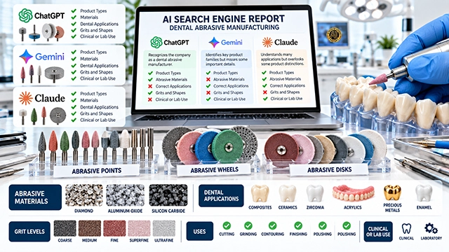 AI Search Engine Report for Abrasive Points, Wheels, and Disks for Dental Manufacturing